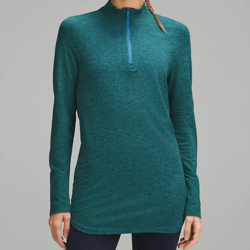 Lululemon Swiftly Relaxed Long Lengh Half Zip - Marlin/Storm Teal‎